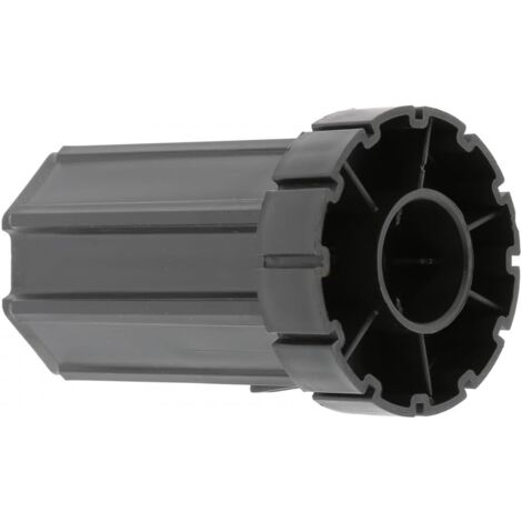 Embout de tube de volet roulant octogonal en PVC noir Fenêtre Sortie Baie vitrée Store, pour poulie et tube octogonal de 60 mm sortie pour roulement Ø 28 mm