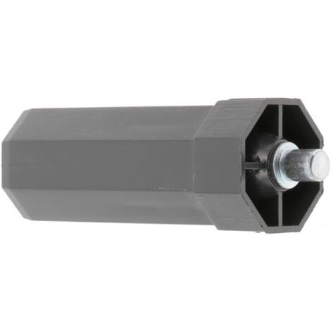 Embout de tube de volet roulant octogonal en PVC noir Fenêtre Sortie Baie vitrée Store, pour tube octogonal de 40 mm sortie Ø 10 mm mâle sortant