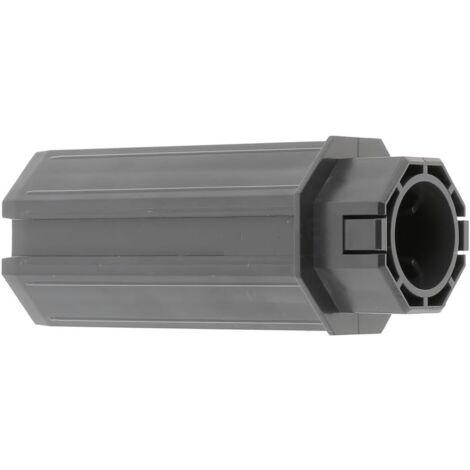 Embout de tube de volet roulant octogonal en PVC noir Fenêtre Sortie Baie vitrée Store, pour tube octogonal de 50 mm sortie pour roulement Ø 28 mm