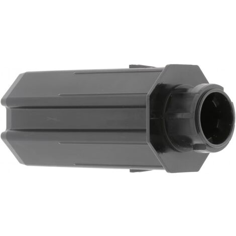 Embout de tube de volet roulant octogonal en PVC noir Fenêtre Sortie Baie vitrée Store, pour tube octogonal de 60 mm sortie pour roulement Ø 28 mm ou crabot de 27 mm