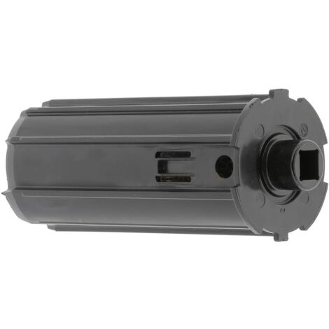 Embout de tube de volet roulant octogonal en PVC noir Fenêtre Sortie Baie vitrée Store, pour tube sortie carré de 10mm avec nez Ø18mm