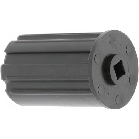 Embout de tube de volet roulant octogonal en PVC noir Fenêtre Sortie Baie vitrée Store, pour tube sortie carré de 8 mm