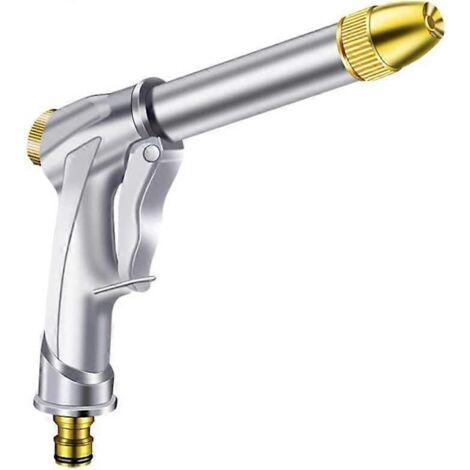 Embout de tuyau d'arrosage, nettoyeur haute pression pour voiture avec buse réglable, en métal robuste.