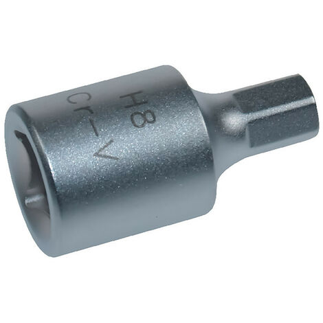 Embout de vidange, chrome vanadium, male,  3/8, 6 pans, 8 mm - AUTOBEST