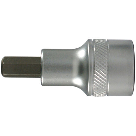 Embout de vissage 1/2'' pour vis femelle à 6 pans, Cote s/plats : 10 mm, Long. 60 mm