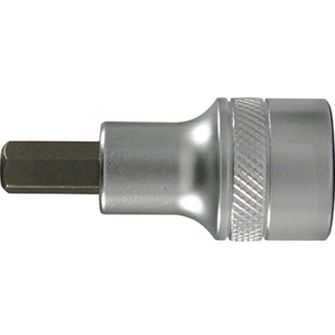 Embout de vissage 1/2'' pour vis femelle à 6 pans, Cote s/plats : 7 mm, Long. 100 mm