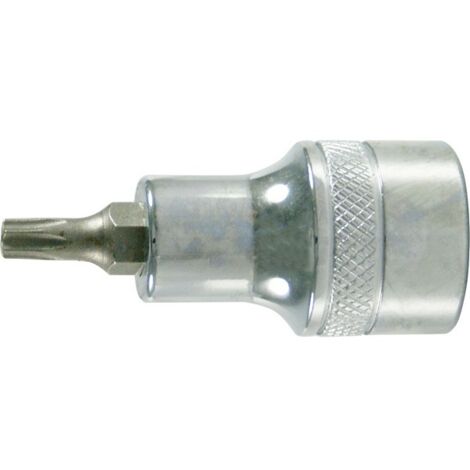 Embout de vissage 1/2'' pour vis TORX® femelle, poli, Taille : T 40, Long. 52 mm, Pour vis M7-M8
