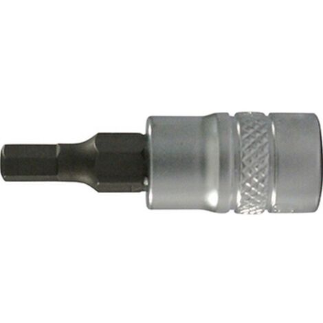 Embout de vissage 1/4'' pour vis à 6 pans femelle, Cote s/plats : 8 mm, Long. 30 mm, Modèle  Dimension non normalisée.