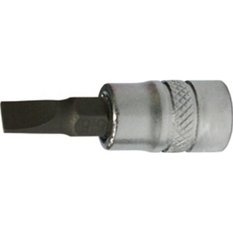 Embout de vissage 1/4'' pour vis à fente, Larg. : de la lame : 4,0 mm, Épais. : de la lame 0,7 mm, Long. 30 mm