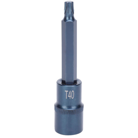 Embout de vissage étoile T40 anti-rouille haute précision en acier allié S2 bleui - Lot de 100 pièces pour outils manuels