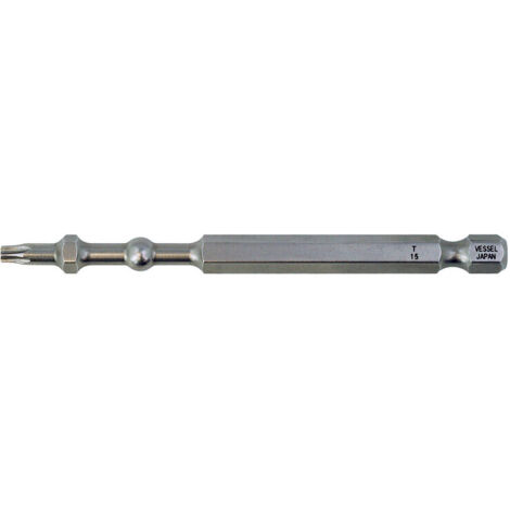 Embout de vissage Impact Ball long à entrainement 1-4 empreinte Torx T50 Long 50mm - VESSEL EUROPE