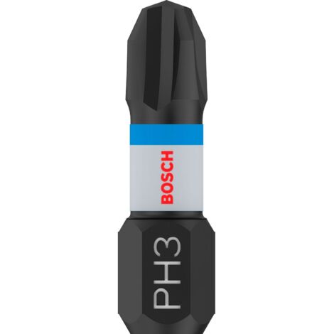 Embout de vissage Phillips Impact Bit PH3 25 mm Bosch PRO 2 pces - 2608522469