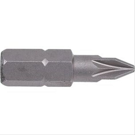 Embout de vissage Pozidriv 25mm n°3, trempe Extra dure
