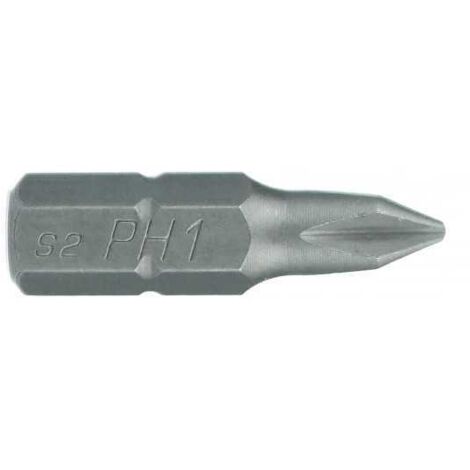 Embout de vissage professionnel HANGER PH2 25 mm Boîte de 50 - S2, emmanchement 1/4''