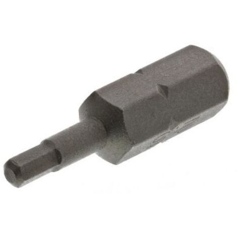Embout de vissage RS PRO Hexagonal de 10 pièces , 2,5 mm, L. 25mm, Acier chrome molybdène ( Prix pour Paquet de 10 )