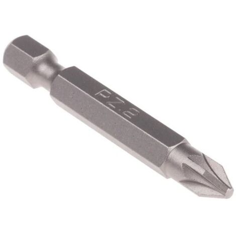 Embout de vissage RS PRO Pozidriv de 10 pièces , PZ2, L. 50mm, Acier chrome molybdène ( Prix pour Paquet de 10 )