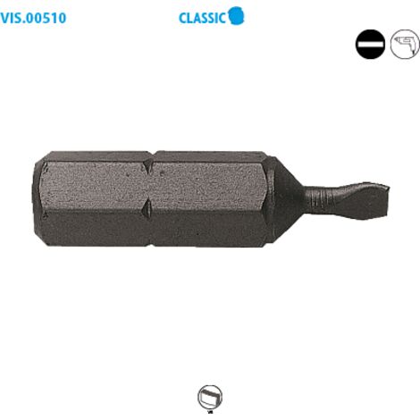 Embout de vissage série 1/4" 1,2 x 6,5 mm 25 mm - Fente - 51019 - Leman
