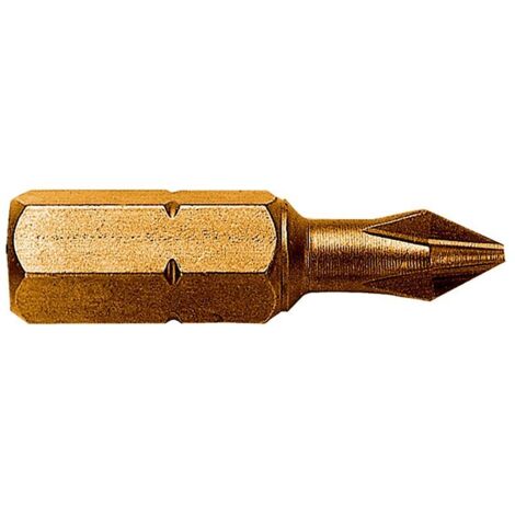 Embout de vissage série 1/4" 25 mm - Phillips PH3 - Titane - 51103TI - Leman