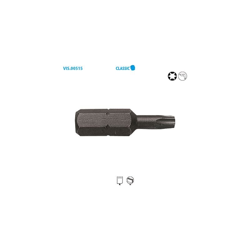 Leman - Embout de vissage série courte 1/4''- torx® Classic T20 Long. 25 Boite de 15