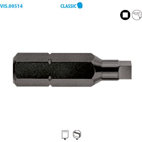 Embout de vissage série 1/4'' - CARRÉ Classic N°2 Long. 25 Boite de 15