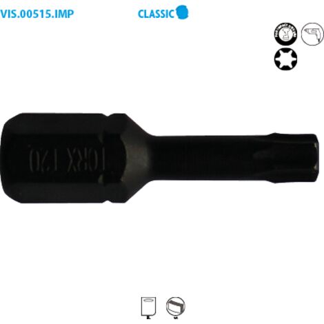 Embout de vissage série 1/4'' - TORX® impact Classic T40 Long. 25 Boite de  2