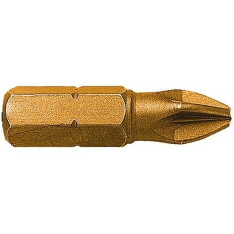 Embout de vissage série courte 1/4'' - POZIDRIV® TITANE Classic PZ N°1 Long. 25 Boite de 2