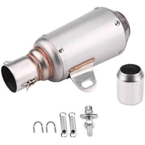 Embout d'échappement en acier inoxydable couleur titane pour moto