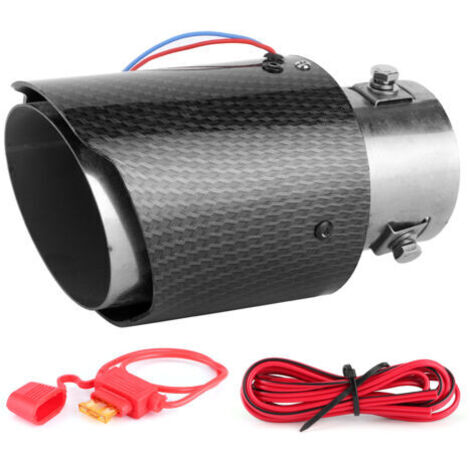 Embout D'échappement LED Embout D'échappement LED Tuyau D'échappement et Joint Tuyau D'échappement Queue Gorge Silencieux LED Embout Garniture de Remplacement de Voiture Entrée 63 (Signal d'avertissem
