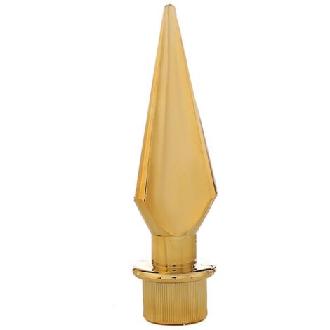 Embout décoratif en forme de lance pour mât de drapeau de table - Plastique - Doré