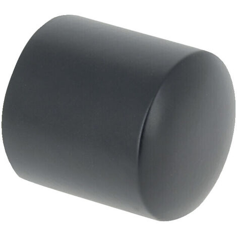 Embout d'extrémité simple pour corde rampe – Laiton noir mat – Diamètre 30 mm – Longueur 88 mm – Livré avec vis M6 – Cadap