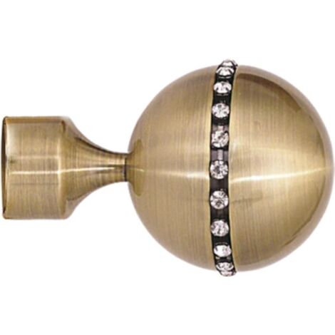 Embout 'diamant' pour barre Ø 28 mm - Dorée