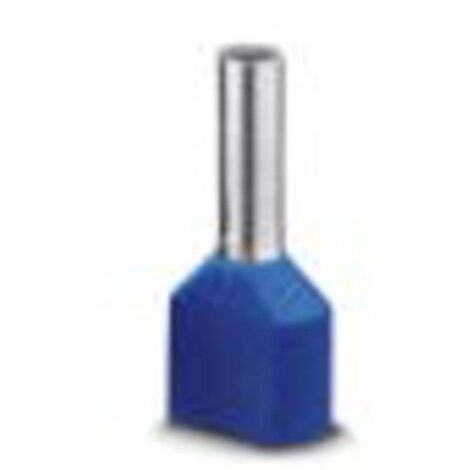 Embout double d'extrémité de câble Phoenix Contact AI-TWIN 2X 0,75- 8 BU 3240668 0.75 mm² x 8 mm partiellement isolé bleu 100 pc(s) C295071