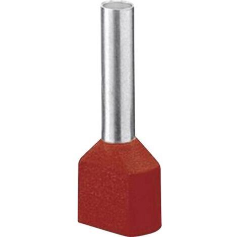 Embout double d'extrémité de câble Phoenix Contact AI-TWIN 2X 1 - 8 RD 3200810 1 mm² x 8 mm partiellement isolé rouge 1