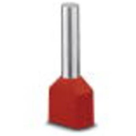 Embout double d'extrémité de câble Phoenix Contact AI-TWIN 2X1-12 RD 3240679 1 mm² x 12 mm partiellement isolé rouge 10