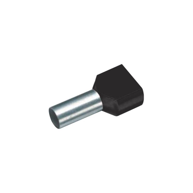 Embout double dextrémité de câble Cimco 18 2472 1.50 MM² x 10 mm partiellement isolé noir 100 pc(s)
