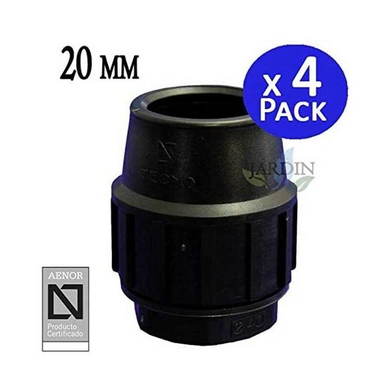 Suinga - 4 x Bouchon compression pour tuyau 20mm. Produit certifié aenor utilisé pour boucher les tuyaux pe 20 mm