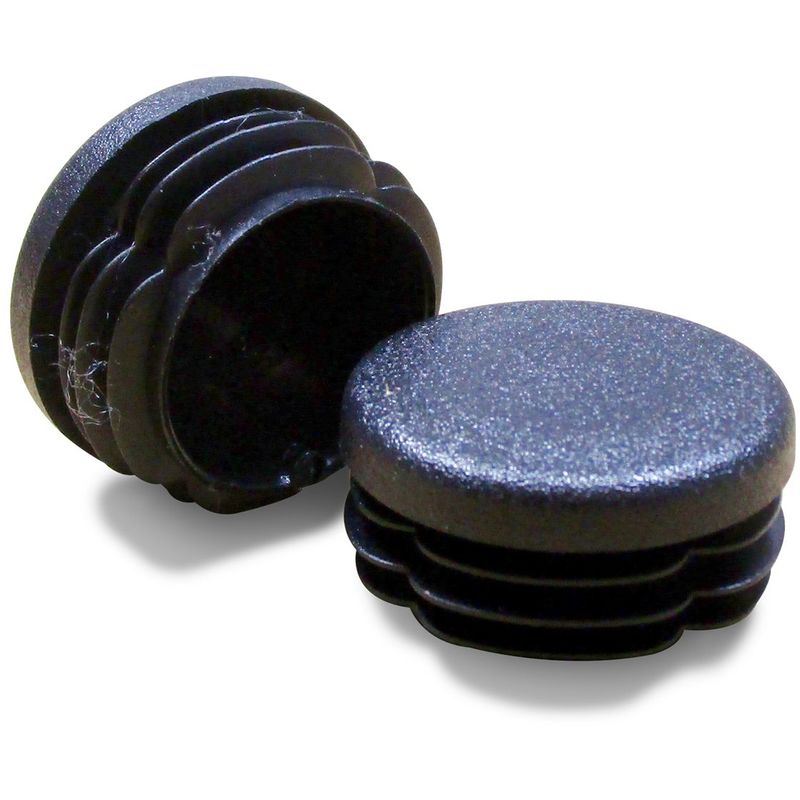 Ajile - Embout Rond à Ailettes en Plastique noir pour Pied Tube de Chaise et Table de Diamètre extérieur 90 mm