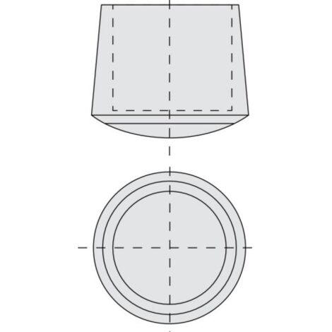 Embout enveloppant caoutchouc noir pour diamètre extérieur 30mm en boite de 20