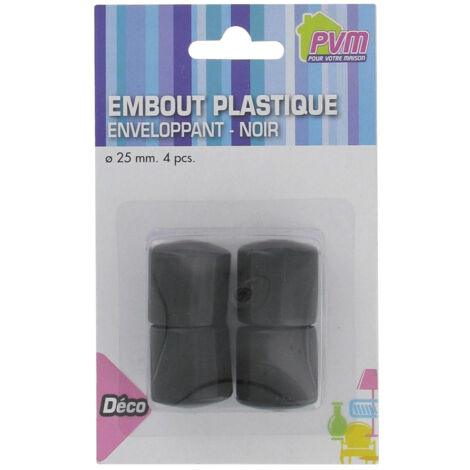 Embout Enveloppant Plastique 25 Ø Mm 4 Pce(s) – Noir