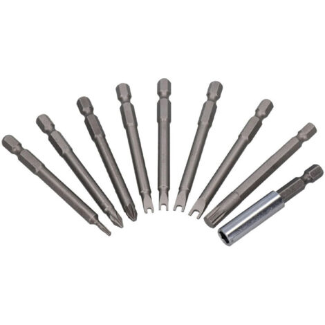 Embout étendu 50 pièces, jeu de tiges d'extension, tournevis étendu en forme de croix, embout de tige d'extension, outil de jeu de perceuse électriqu