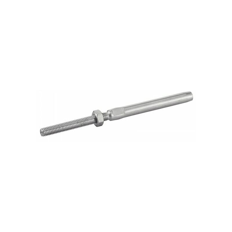 Embout fileté à sertir - Pas à droite avec écrou - Inox A4 2,5/M5 - Boîte de 10