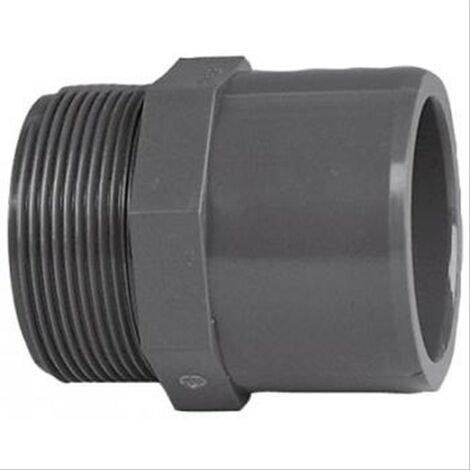 Embout fileté, mâle PVC pression M3/8'' - F12/M16
