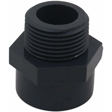 Embout filete pvc male 25mm embout a visser piscine raccord mixte pvc manchon fileté pvc，DN20，2pcs (Diamètre Interne 25mm - 3/4" filetage)