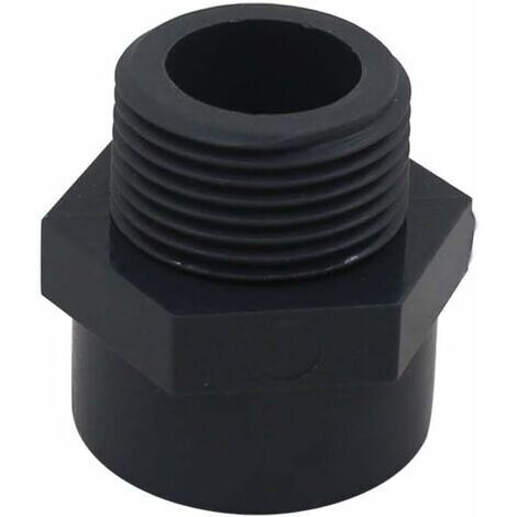 Embout filete pvc male 25mm embout a visser piscine raccord mixte pvc manchon fileté pvc，DN20，2pcs (Diamètre Interne 25mm - 3/4" filetage)