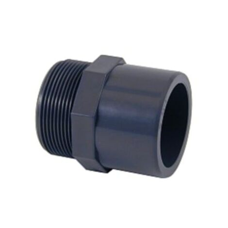 Raccord d'évacuation PVC fileté à visser 1'' 1/2 – Diamètre intérieur 50mm – Diamètre extérieur 63mm – Pression PN 16 bars – Piscineo - 2-dia