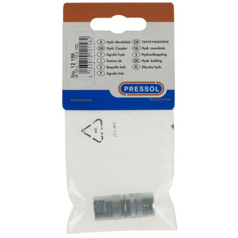 Embout Graisseur Sécurisé Connexion Hydraulique Sécurisée, Graissage Sans Fuite - Pressol