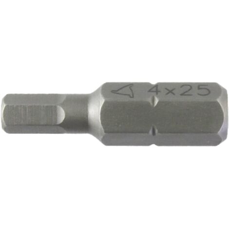 Embout hexagonal encastrable LTI en acier raccord 1/4" longueur 25 mm diame'tre   6 mm pour tournevis