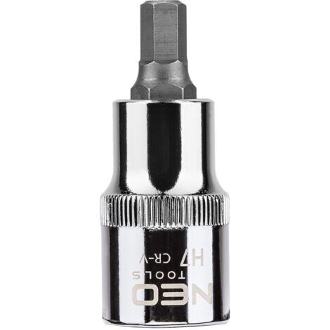 Embout hexagonal sur douille 1/2", H7 x 55 mm