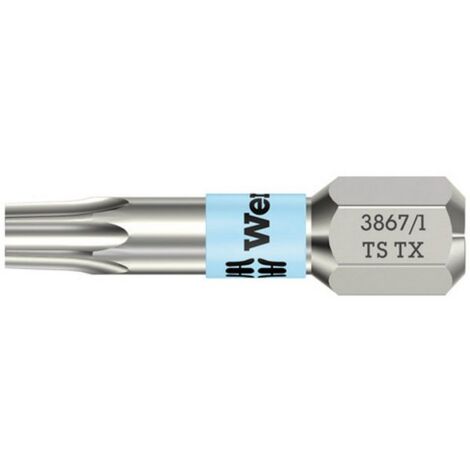 Embout inox 1/4" DIN3126C6,3 T9x25mm Wera 1 PCS
