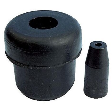 Embout intérieur caoutchouc noir 22.5mm – Lot de 20 – Pour tube de 25.50mm – Hauteur 25mm, épaisseur 10mm – Guitel